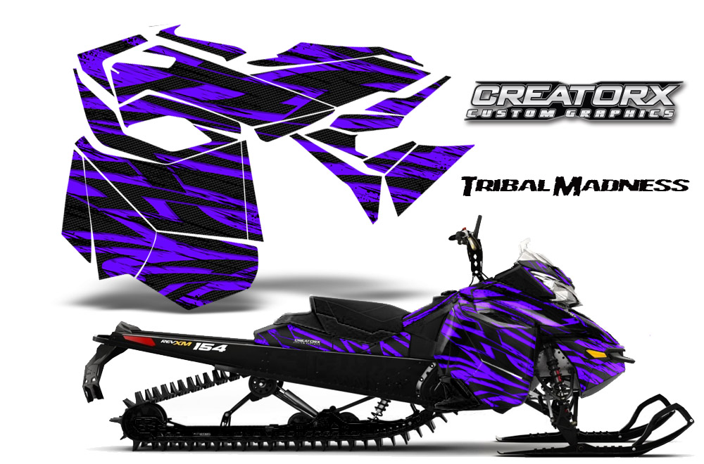 Skidoo Rev XM Graphics Kit Tribal Madness Purple BB